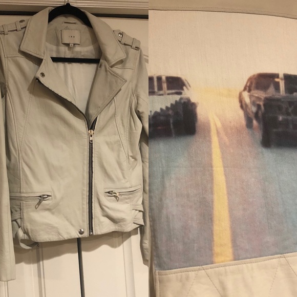 IRO Leather Graphic Jacket